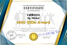Award 1000 QSO's
